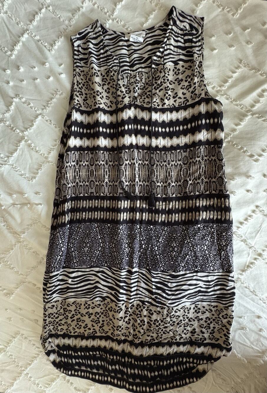 BeachLunchLounge Anthropologie Mixed Animal Print Shift Dress Medium